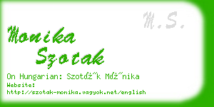 monika szotak business card